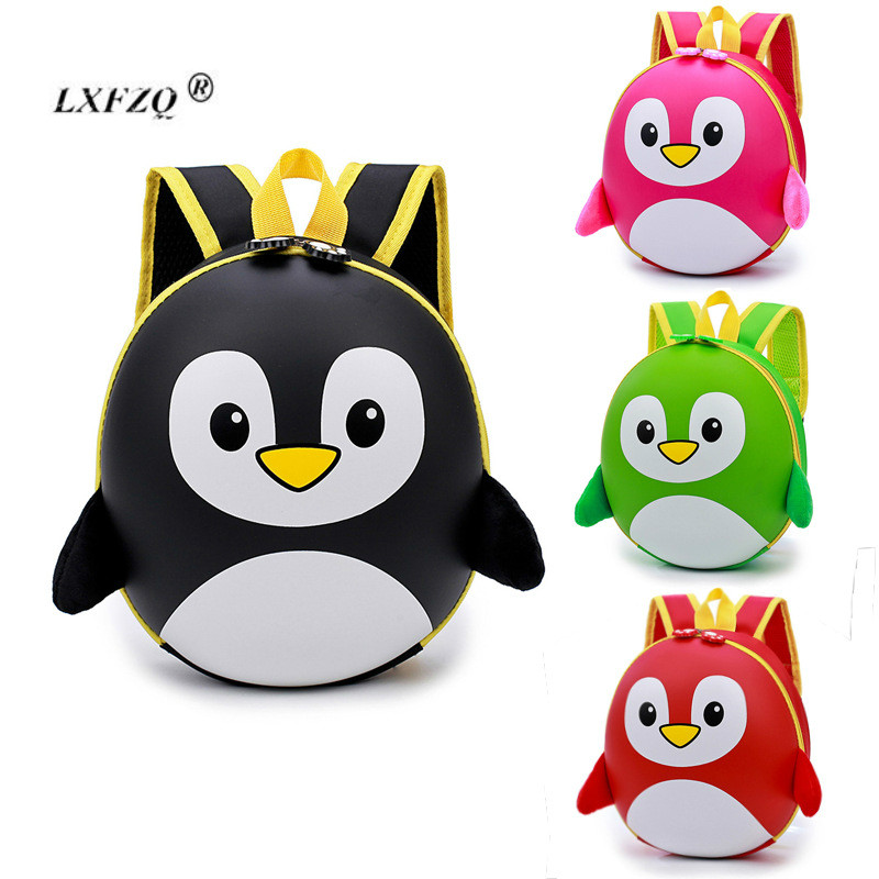 LXFZQ EVA Mới Chim Cánh Cụt Chỉnh Hình Schoolbag Ba Lô Trẻ Em Cứng Ba Lô Trẻ Em Hình Hoạt Hình Mini Túi Đeo Vai Trẻ Em Dễ Thương Túi