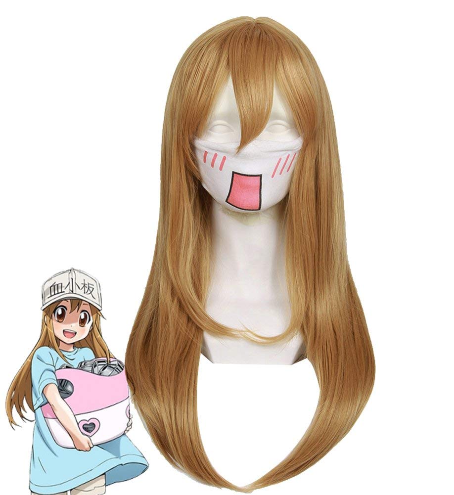 Sel-sel Cosplay Rambut Trombosit Di Tempat Kerja Manga Rambut Cosplay Trombosit Darah Rambut Pirang Flaxen Headwear