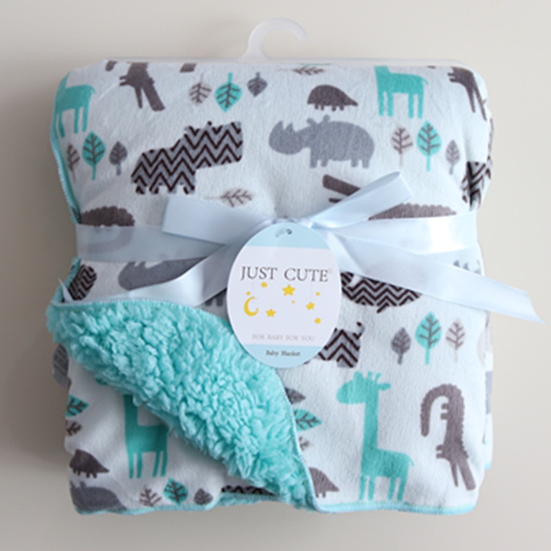 Espessa dupla camada coral velo bebê cobertores, infantil Swaddle, recém-nascido Swaddle, envoltório do envelope, coruja impresso cama, novo