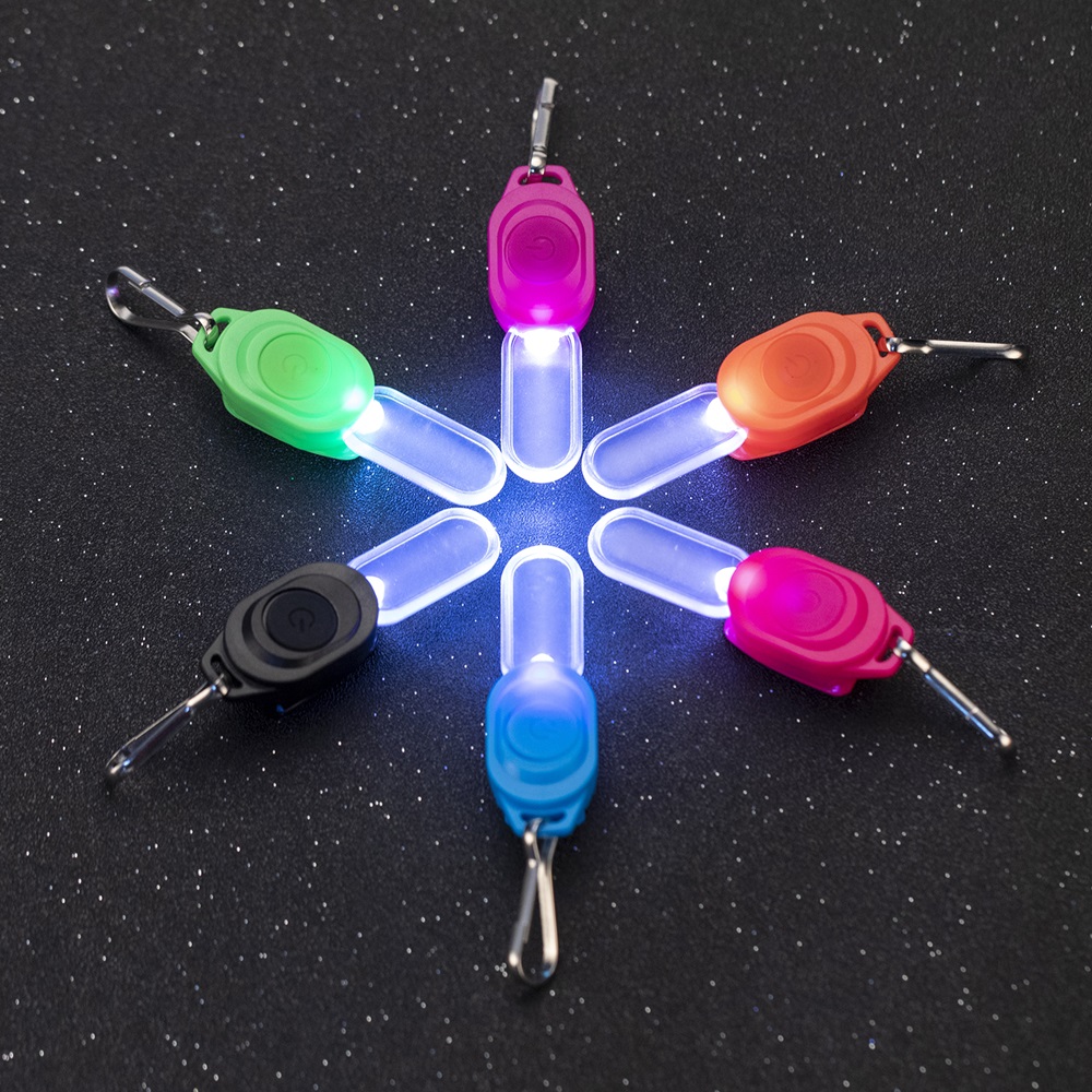 Mini LED Nacht blinkende Reißverschluss Licht Schlüsselanhänger Licht Spaziergang Hund Haustier Kind Schultasche Rucksack Kleidung Wandern Notfall Sicherheitslicht