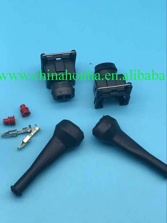 จัดส่งฟรี10 Pcs 2 Pin Junior Power (Mini Timer) ปลั๊กยาง Boot สำหรับ Bosch หัวฉีดขั้วต่อ Rrepair ชุด (EV1สไตล์)