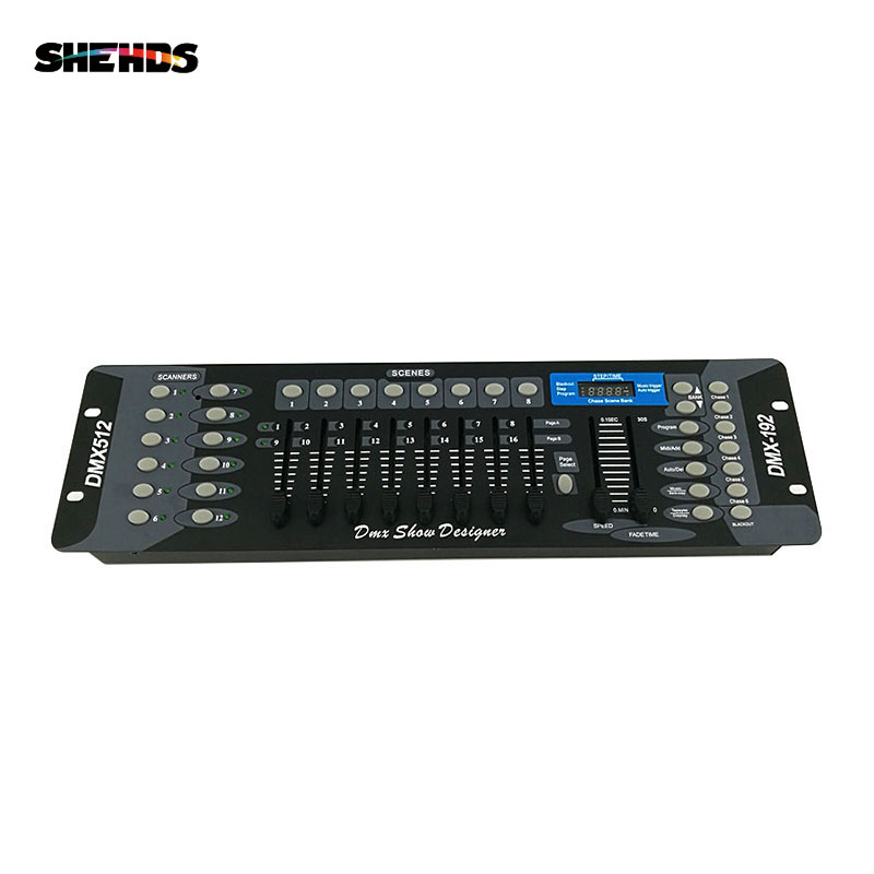 Shehds neue 192 dmx controller dj ausrüstung dmx 512 konsolen bühnen beleuchtung für led par moving head strahler dj controlle