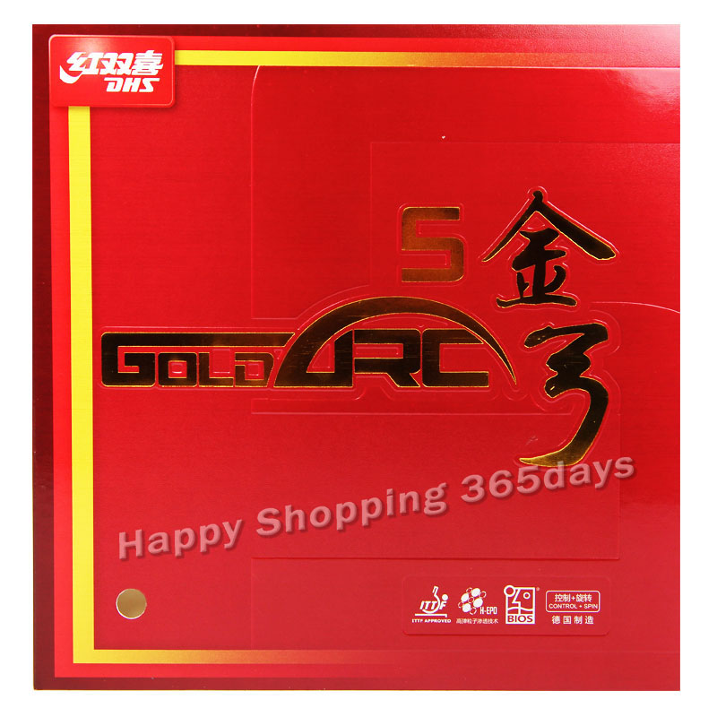 DHS GoldArc 5 GA5, hergestellt in Deutschland Gold Arc Tischtennis Gummi Ping-Pong-Schwamm GoldArc-5