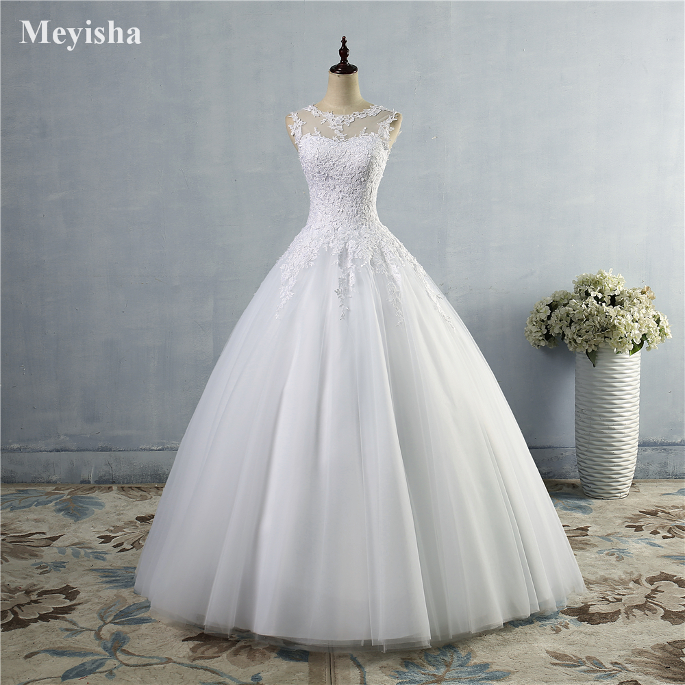ZJ9036 Abito da sposa bianco avorio in pizzo personalizzato con lacci sul retro Abiti da sposa Croset 2025 per la sposa Plus Size Maxi Realizzato dal cliente 2-26W