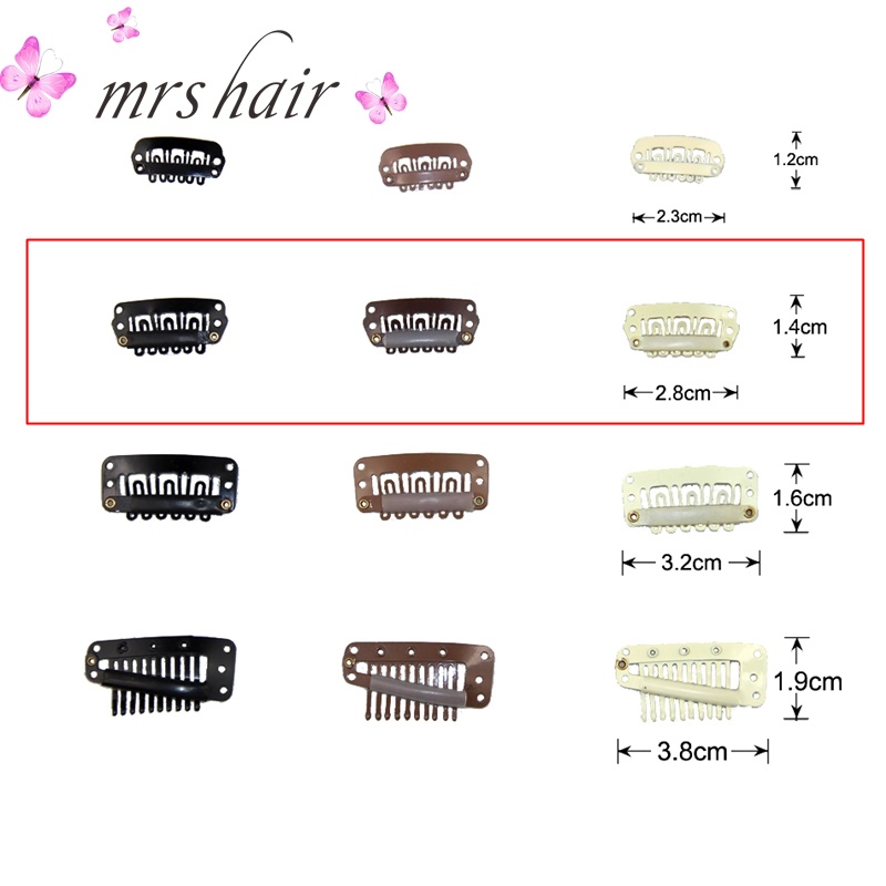 50 pinces à cheveux de 2,8 cm pour extensions, clips à pression avec dos en silicone, accessoires pour perruques à clipser