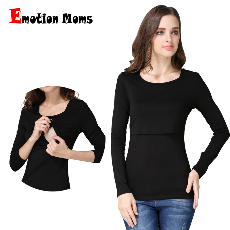 Émotion mamans automne à manches longues grossesse vêtements de maternité hauts d'allaitement pour les femmes enceintes T-shirt d'allaitement