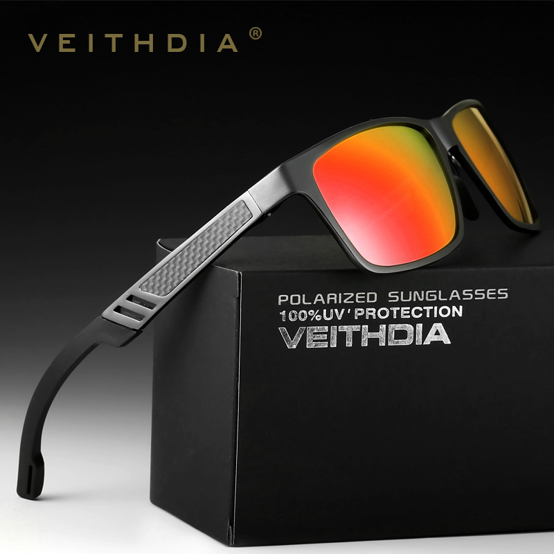 Мужские солнцезащитные очки VEITHDIA, брендовые алюминиевые очки с поляризационными зеркальными стеклами, степень защиты UV400, для занятий спортом, рыбалки, 6560