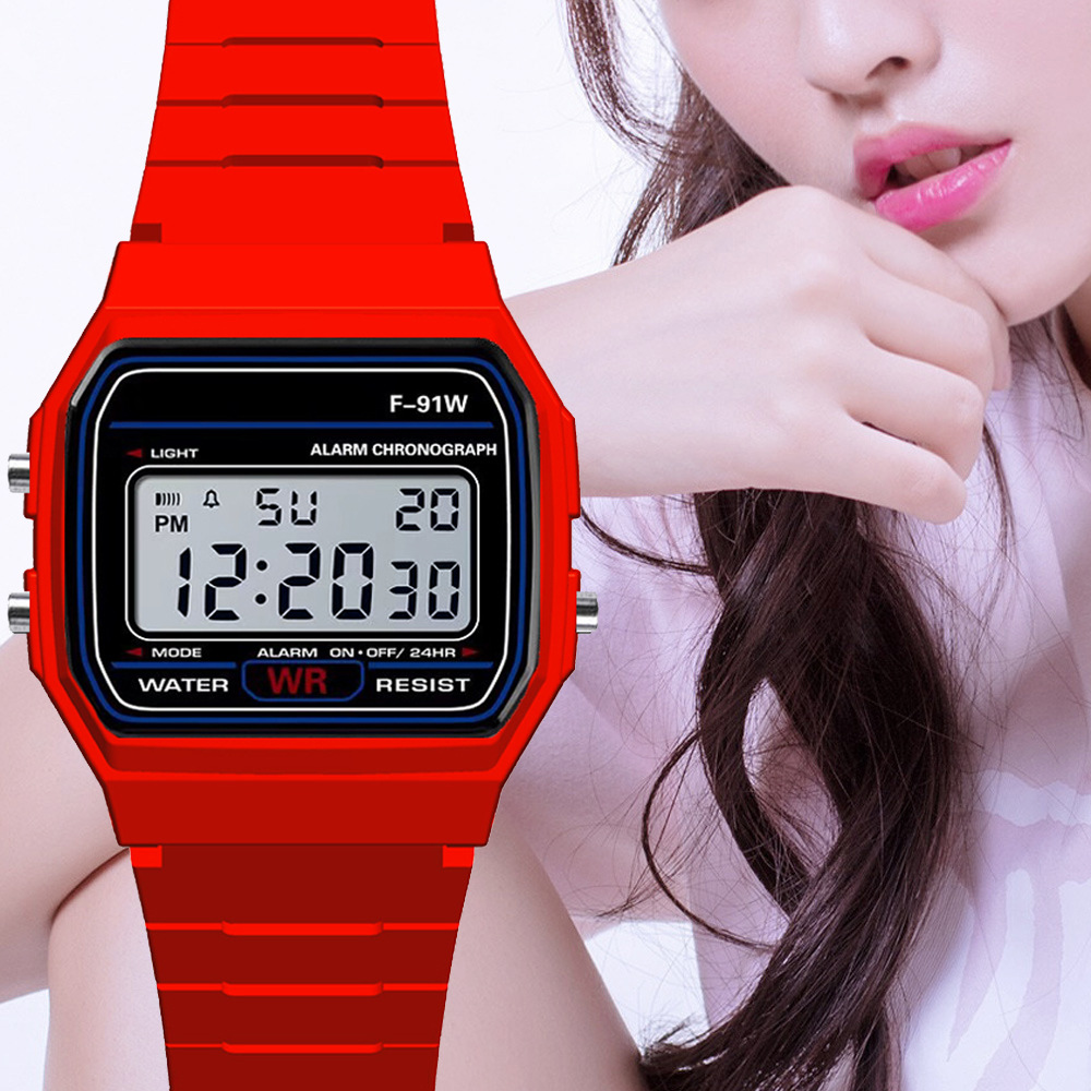 Relojes digitales rosas para niños y niñas, correa de silicona, reloj electrónico, cronógrafo, alarma, lindo reloj LED para estudiantes