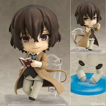 Novo quente 10cm bungo cães vadios cães vadios dazai osamu 657 figura de ação brinquedos coleção boneca presente natal com caixa