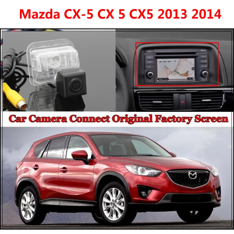 Boqueron dla Mazda CX 5 CX5 CX-5 2013 2014 RCA i oryginalny ekran wyświetlacz kompatybilny kamera cofania samochodu widok z tyłu kamera cofania