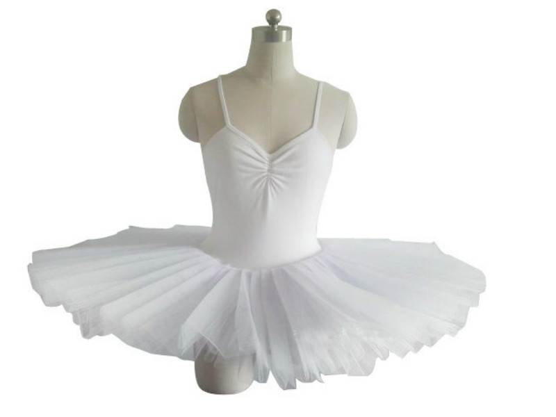 プロのチュチュ大人のバレエレオタード黒赤白衣装バレリーナ女性バレエダンスの服子供女の子 5 層