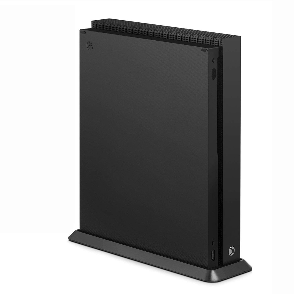 Suporte vertical portátil para xbox one x, suporte de doca vertical antiderrapante para xbox one x game console acessórios de jogo preto