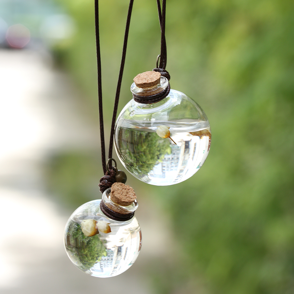 Auto Parfüm Flasche Parfüm Anhänger Haushalt Lagerung Flasche Lufterfrischer mit Blume für Ätherische Öle Auto Ornament