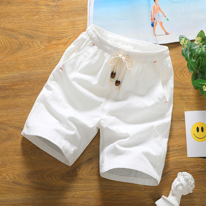 Thương Hiệu Nam Thời Trang Mùa Hè Màu Váy Bermuda 2022 Mỏng Thoáng Khí Cotton Ngắn Quần Short Nam Ngắn Cổ tập Thể Hình