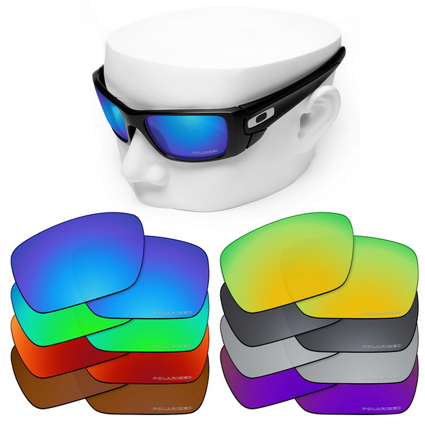 OOWLIT Lentes de reposição polarizadas antiarranhões para óculos de sol Oakley Fuel Cell OO9096 60 mm gravados