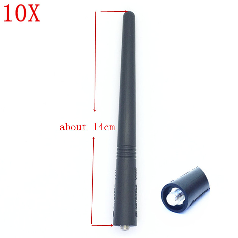 10 Buah/Lot Antena Cambuk Panjang 14Cm VHF 136-174Mhz untuk Motorola Gp68 Ep450 Cp140 Cp040 Gp328 Gp340 Gp390 Pro5150 Dll Walkie Talkie