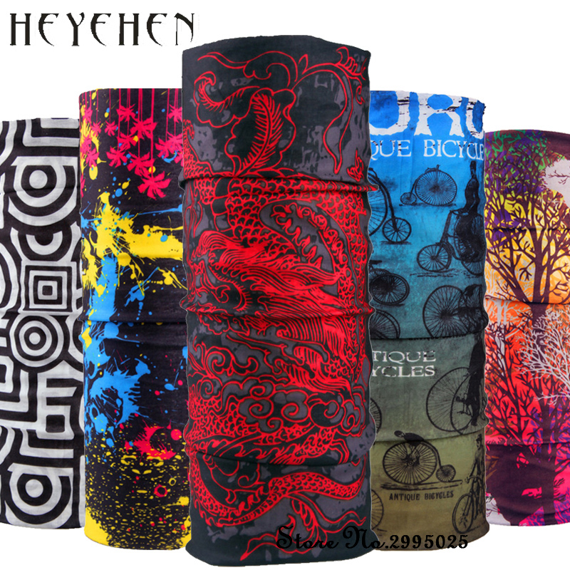 Nova moda dragão bicicleta motocicleta bandana cachecol tubo presente para o bebê multifuncional sem costura cachecol tubular hy15
