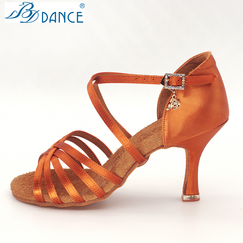 Sapatos de dança latina feminino adulto high-end atualização bddance fundo macio padrão nacional  free trialexportação latina sapatos de salão 216 sapato superior Vestuário de couro  Cetim importado  Sola de couro anti