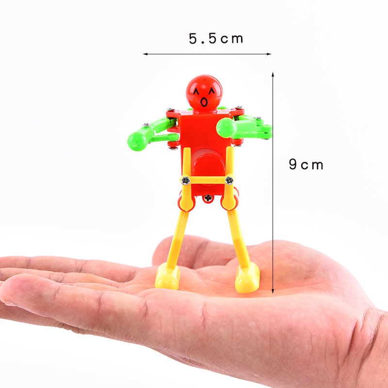 New Cổ Điển Gió Lên Đồ Chơi Trẻ Em Trẻ Em Nhựa Clockwork Mùa Xuân Gió Up Dancing Robot Đồ Chơi Quà Tặng màu sắc Ngẫu Nhiên