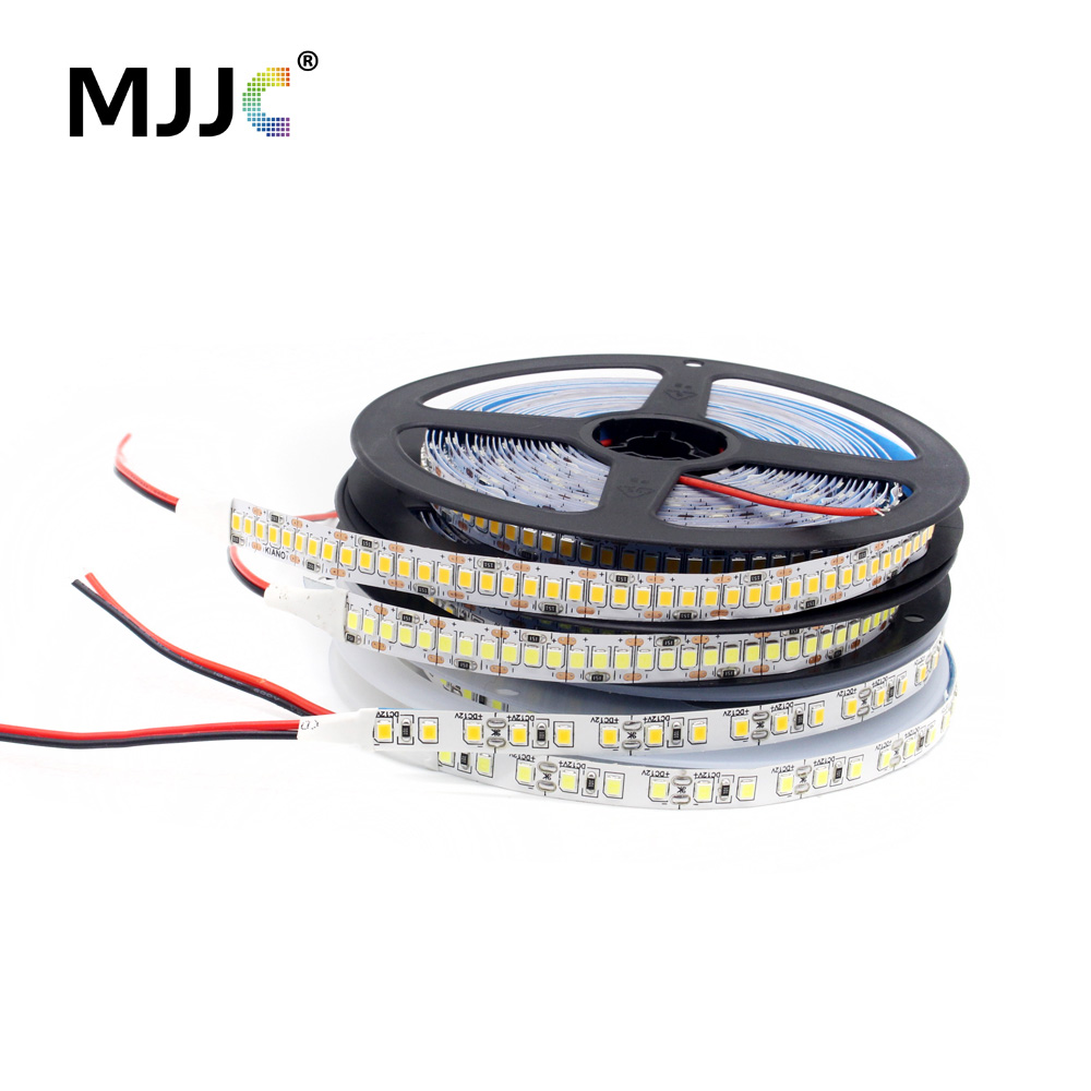 Tira de luces LED de 12V SMD 2835 1M 2M 3M 4M 5M cinta de luz LED a rayas 120LED/M 240LED/M cinta de tira Flexible blanca cálida decoración del hogar