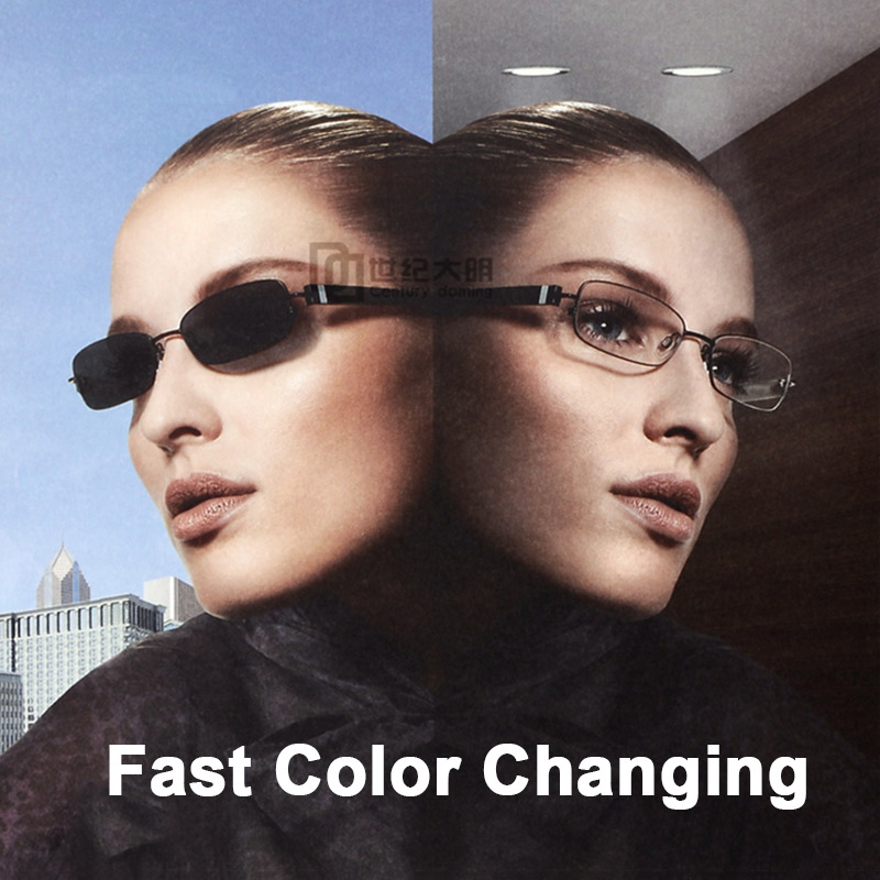 1.56 Photochromic ฟรี-รูปแบบ Progressive Aspheric เลนส์ออปติคัล Fast และลึกสีเปลี่ยนประสิทธิภาพ