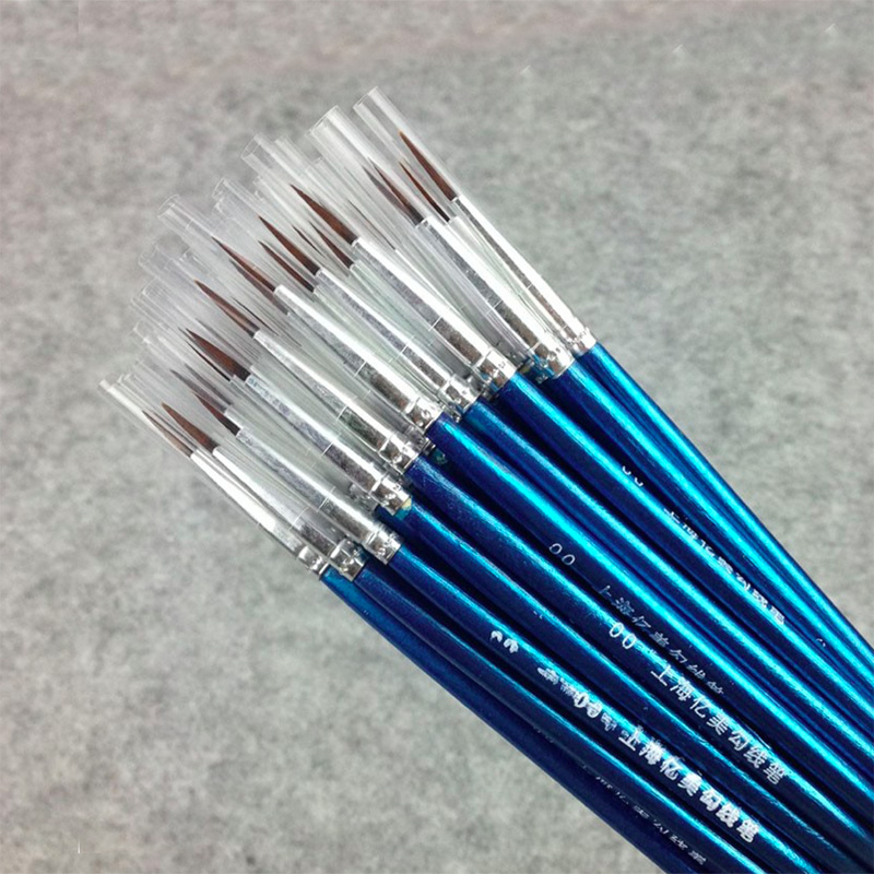 20 Cái/bộ Mỹ Vẽ Tay Mỏng Móc Dây Chuyền Bút Xanh Dương Nghệ Thuật Tiếp Liệu Nghệ Thuật Vẽ Bút Lông Vẽ Chổi Nylon Tranh bút