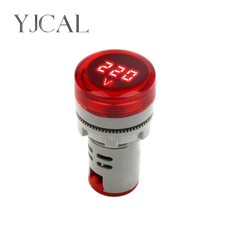Mini Voltmètre à Affichage Numérique LED, Indicateur d'Ouverture, Lampe de Signalisation, Courant de THERnation, 60V-500V, 22mm