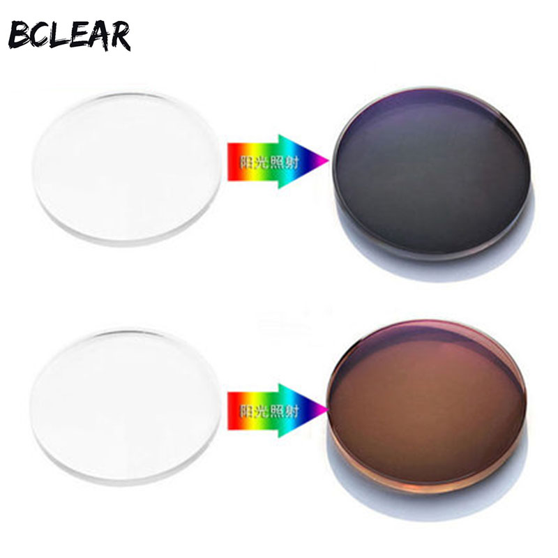 Lensa Matahari Aspheric BCLEAR 1.67 Index, Lensa Fotokromik untuk Kacamata Hitam dengan Derajat, Lensa Single Vision Abu-abu Coklat