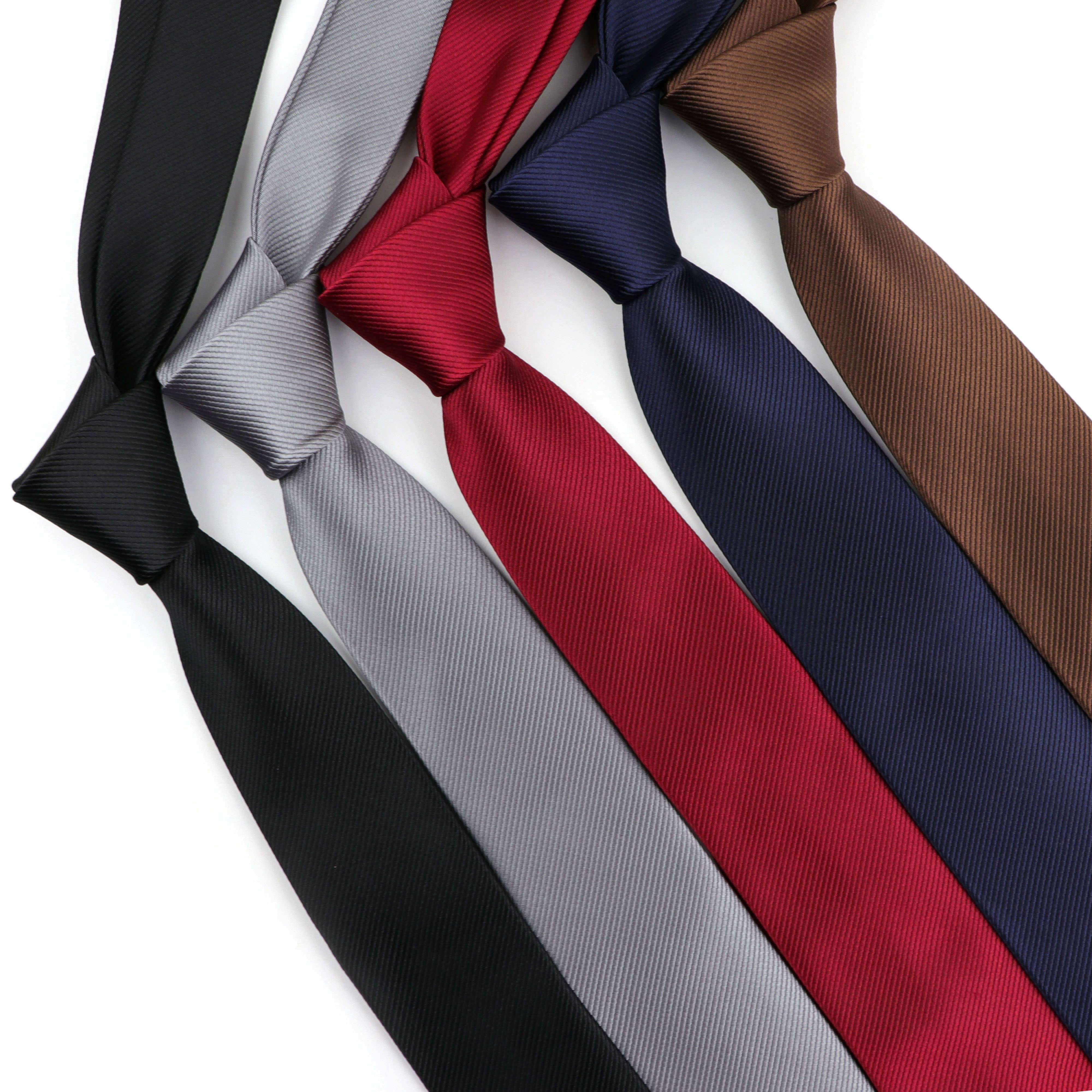 Gravatas clássicas sólidas masculinas, gravata formal listrada de 6cm para casamento, gravata skinny para noivo