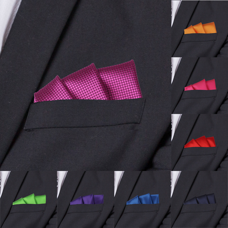 Moda ternos bolso quadrado para homens negócios peito toalha lenço senhores xadrez hankies clássico terno guardanapo masculino lenço