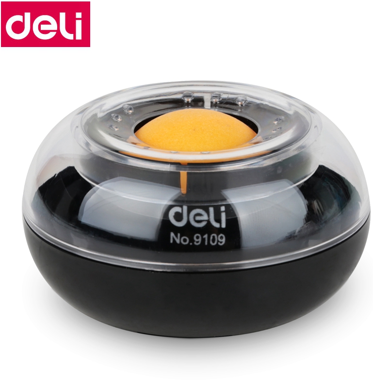 Deli 9109, аппарат для влажной руки, милый инструмент с Wetted на палец для офиса, финансовый анализ, организация файла, круглый шар, стол, бумажный материал