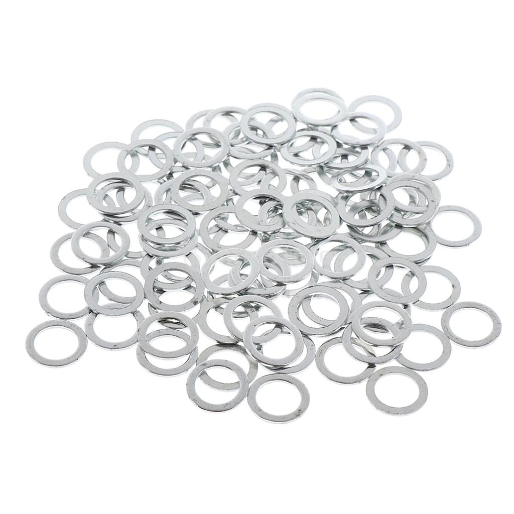 100pcs Skateboard Truck Axle Speed Washers Longboard Bearing Washers Silver