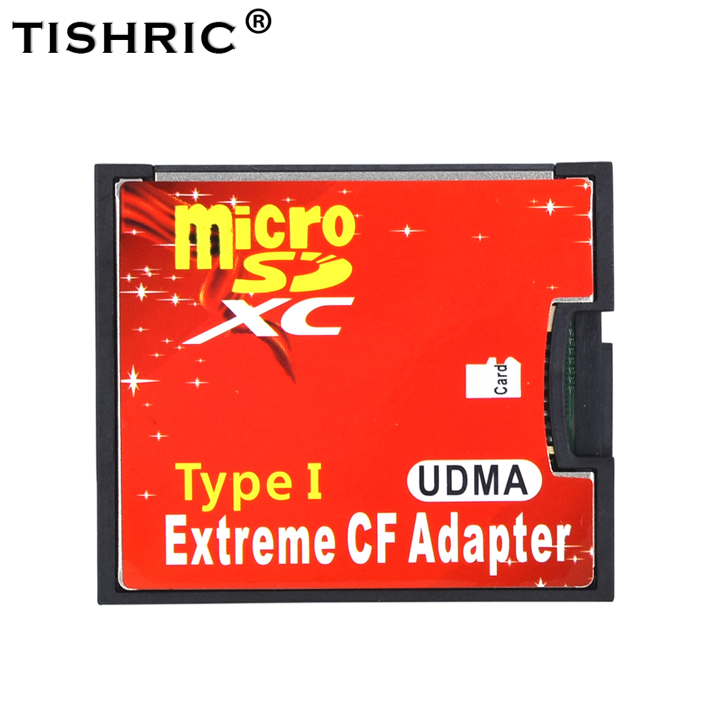 TISHRIC Adapter karty Micro SD TF na CF do czytnika kart pamięci MicroSD/HC na Compact Flash typu I do aparatu fotograficznego
