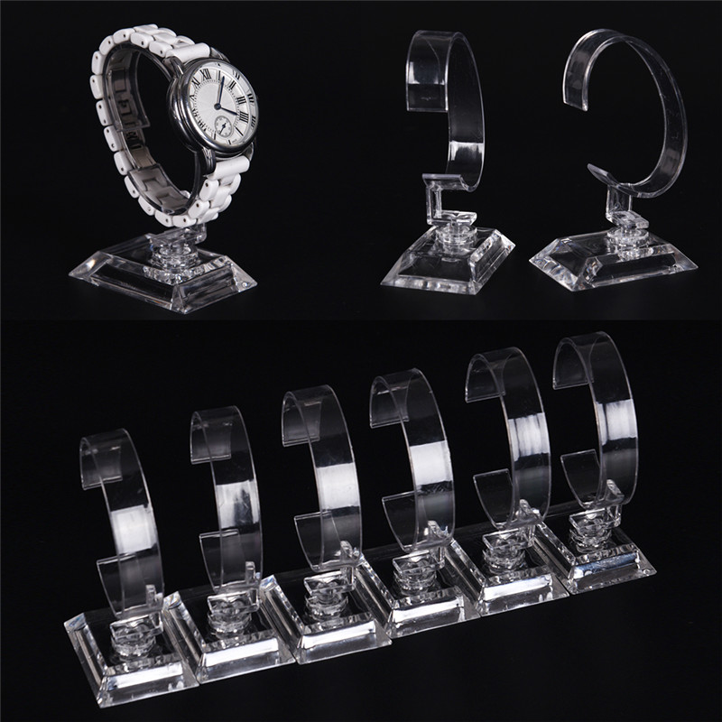 Mới 2 Cái/lốc Acrylic Trong Suốt Đồng Hồ Vòng Tay Vòng Hiển Thị Giá Đỡ Đứng Giá Bán Lẻ Shop Giới Thiệu Brazaletes Trang Sức Giá Sỉ