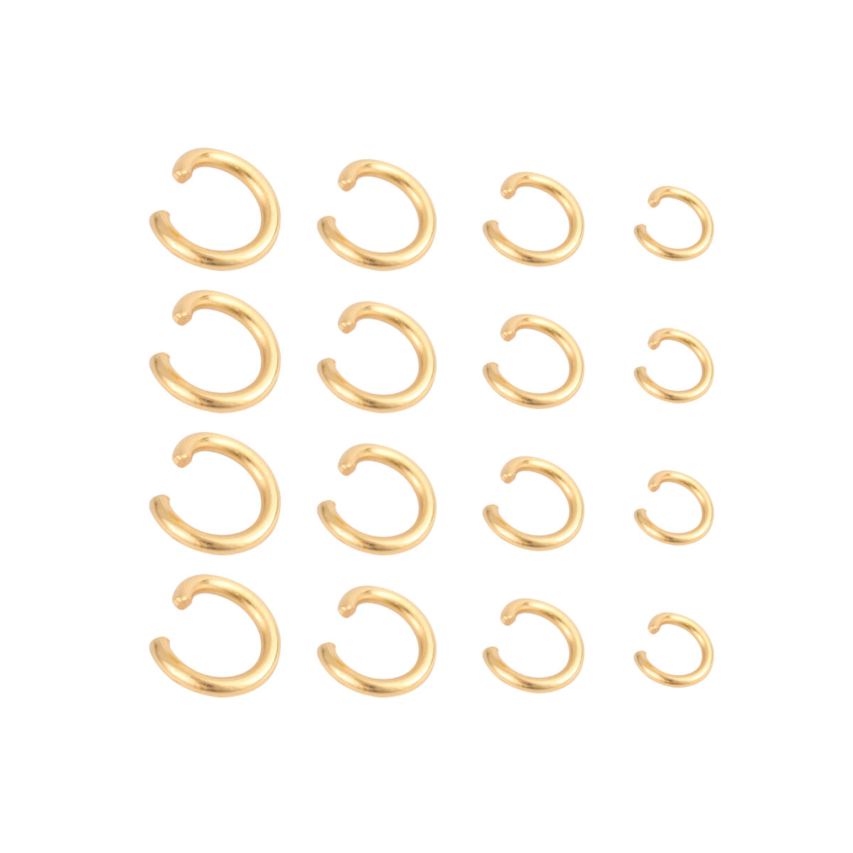 100/200 pezzi Anelli di Giunzione in Acciaio Inossidabile Color Oro, Chiusure per Collane, Connettori per Catene, Fornitore di Componenti per Creazione Gioielli Fai da Te
