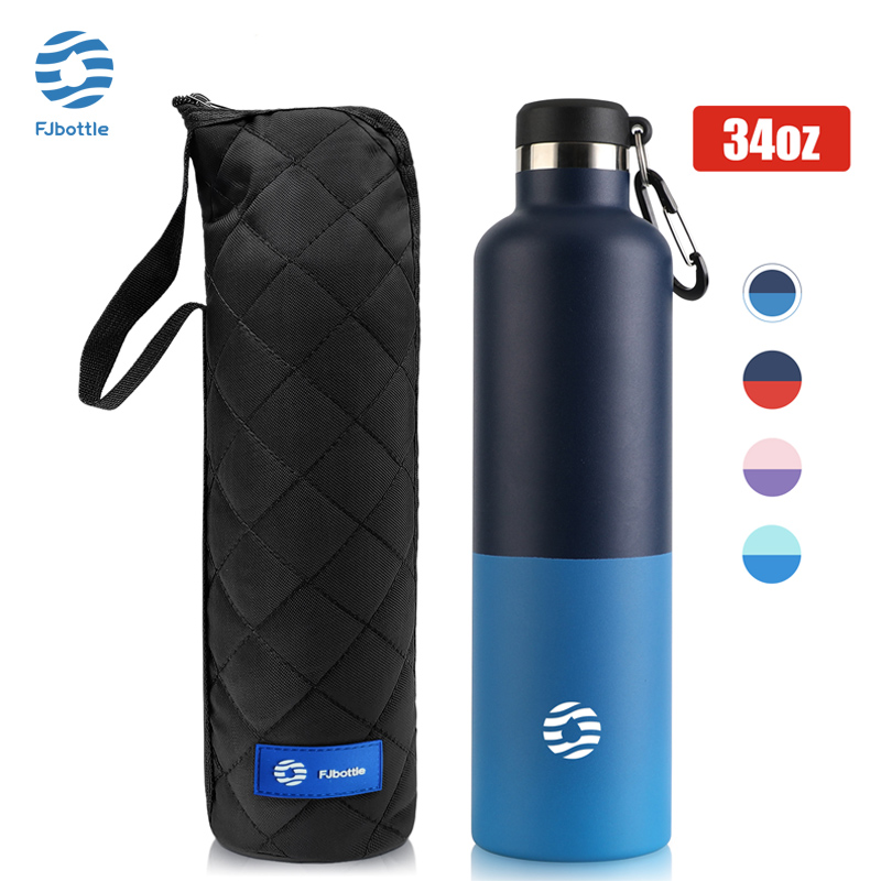 FJbottle กระติกน้ําร้อน,ขวดสูญญากาศ 18/10 สแตนเลส,ขวดน้ํากีฬา,สําหรับฟิตเนสกีฬากลางแจ้ง,ความจุขนาดใหญ่,1000ML