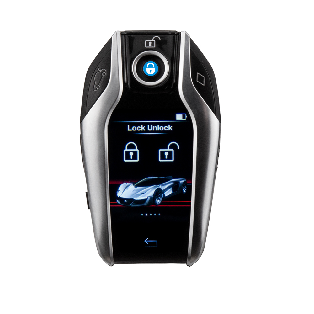 EASYGUARD 2-kanałowy pilot LCD z wyświetlaczem ciekłokrystalicznym, zdalne okablowanie, ładowanie, inteligentny kluczyk, bezkluczykowy dostęp, DC12V