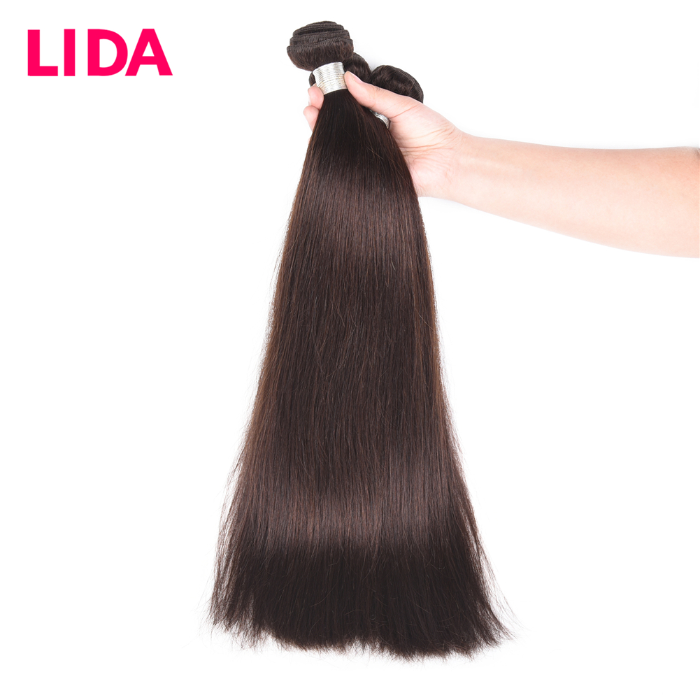 Lida Chinese Straight Hair Bundles Non-Remy Human Hair Extensions 100g/Piece Three Bundles Deal For Women