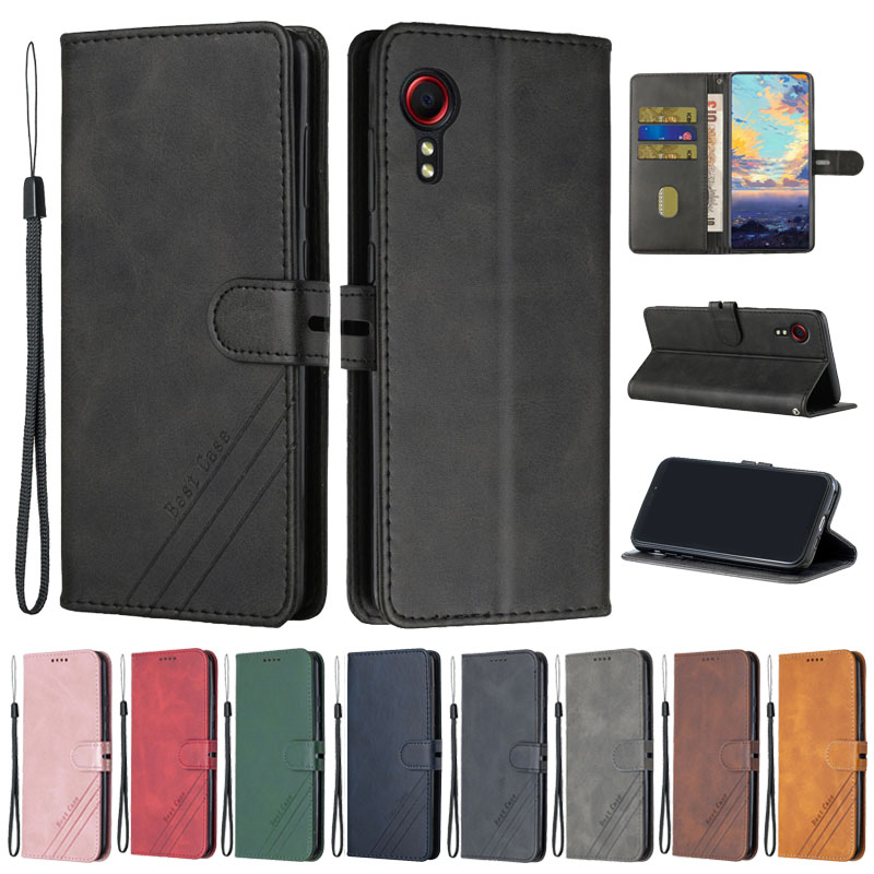 Кожаный флип-чехол для Samsung Galaxy Xcover 5, чехлы для телефонов Galaxy XCover5 G525F, чехол-бумажник Fundas