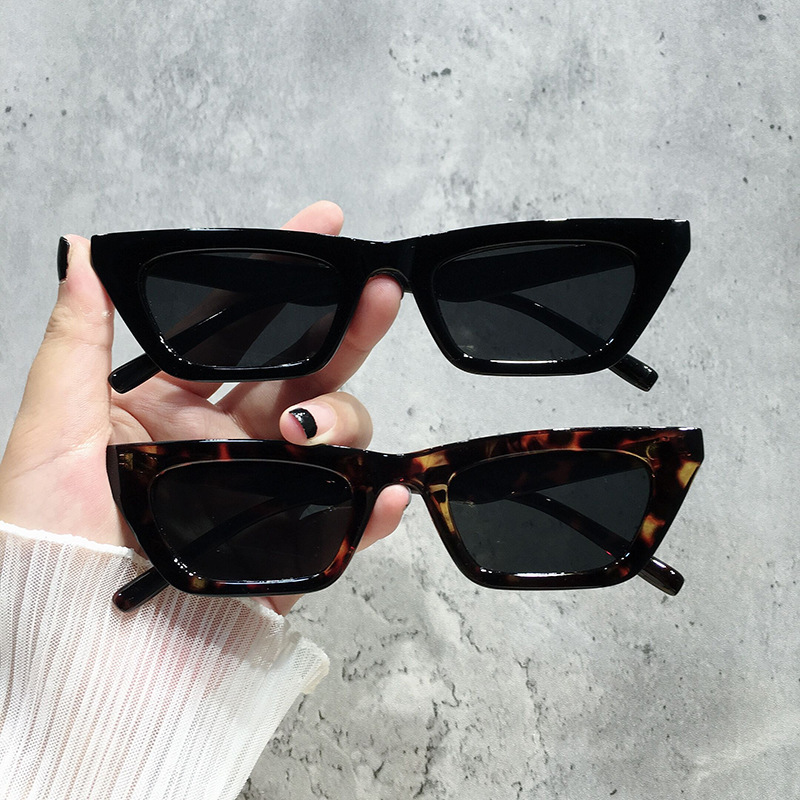 Neue Mode Cat Eye Sonnenbrille Frau Marke Designer Vintage Quadrat Sonne Gläser Weibliche Kleine Rahmen Klare Linse Oculos De Sol