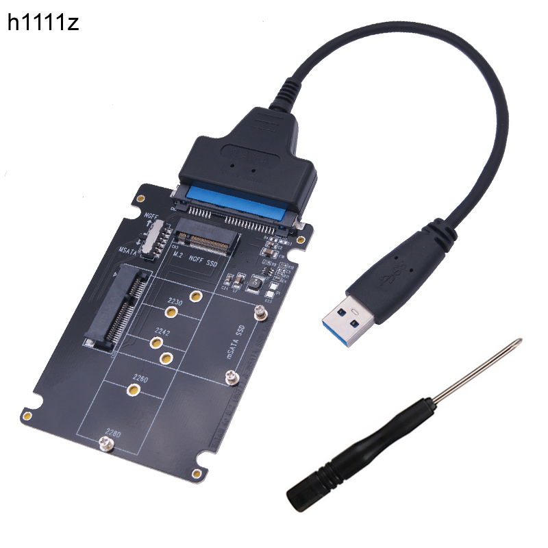 Адаптер SSD M.2 NGFF или MSATA — SATA 3.0 Адаптер USB 3.0 — 2,5 SATA Жесткий диск 2 в 1, конвертер, кабель для чтения карт для ПК, ноутбука
