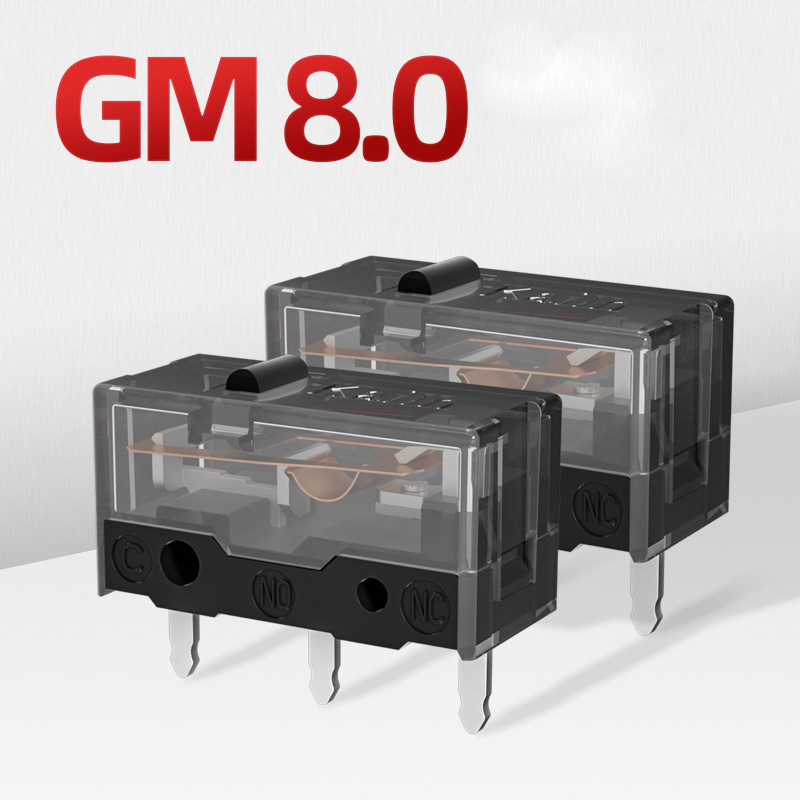 Микропереключатель Kailh GM8.0, переключатель мыши, аксессуар для киберспортивной мыши, компьютерные мыши, золотой контактор, 80 миллионов щелчков, левая и правая кнопка