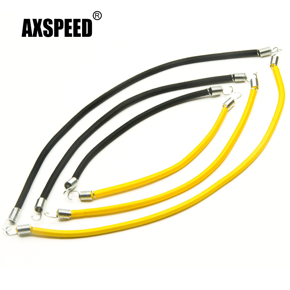 AXSPEED 1/10 RC багажник на крышу автомобиля банджи-шнур 10/15/20 см эластичная резиновая веревка черный и желтый