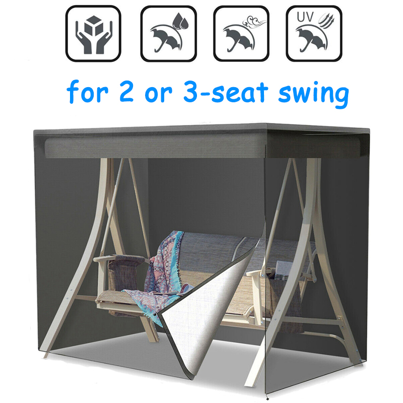 Funda para columpio de jardín de 3 tamaños, funda para hamaca para columpio de 2 plazas y 3 plazas, Protector para Patio y jardín al aire libre, parasol, funda impermeable para silla