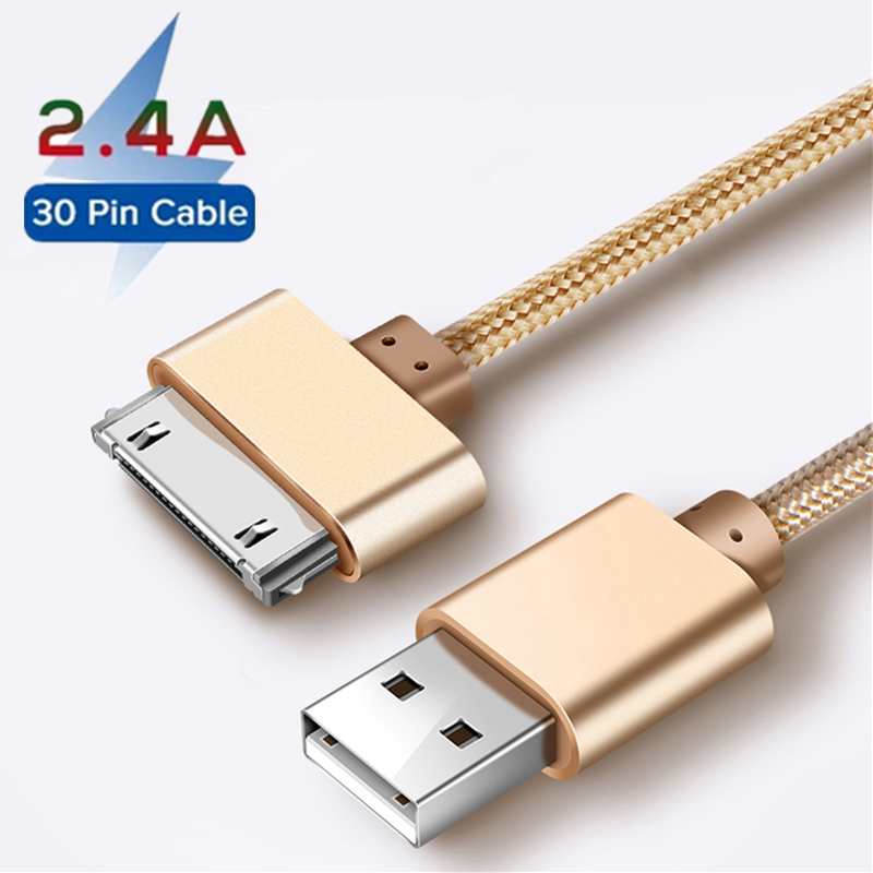 Cavo di ricarica USB a ricarica rapida da 1M 2M per Apple iPhone 4 4s 3GS 3G iPad 1 2 3 iPod Nano touch 30Pin Cavo dati originale Linea lunga