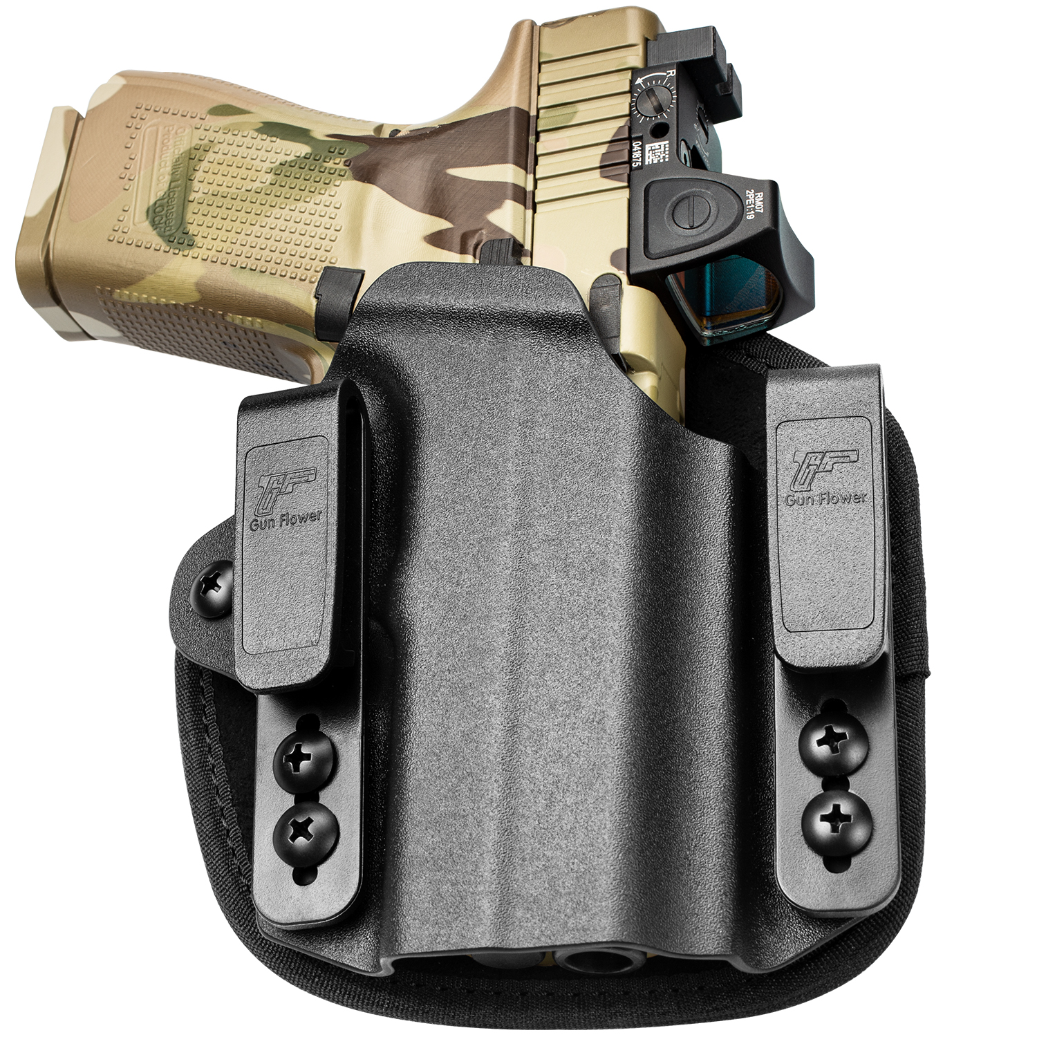 Универсальная гибридная кобура IWB Gun&Flower Kydex и нейлона с красной точкой Подходит для различных моделей пистолетов Правая или левая рука Переноска