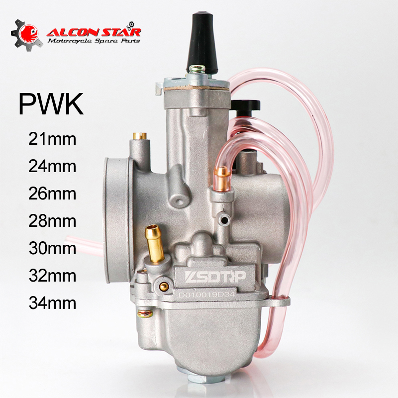 Alconstar- 21 24 26 28 30 32 34mm carburador de motocicleta com jato de potência para motor PWK 70CC-350CC Carb Dirt Bike ATV Power Race