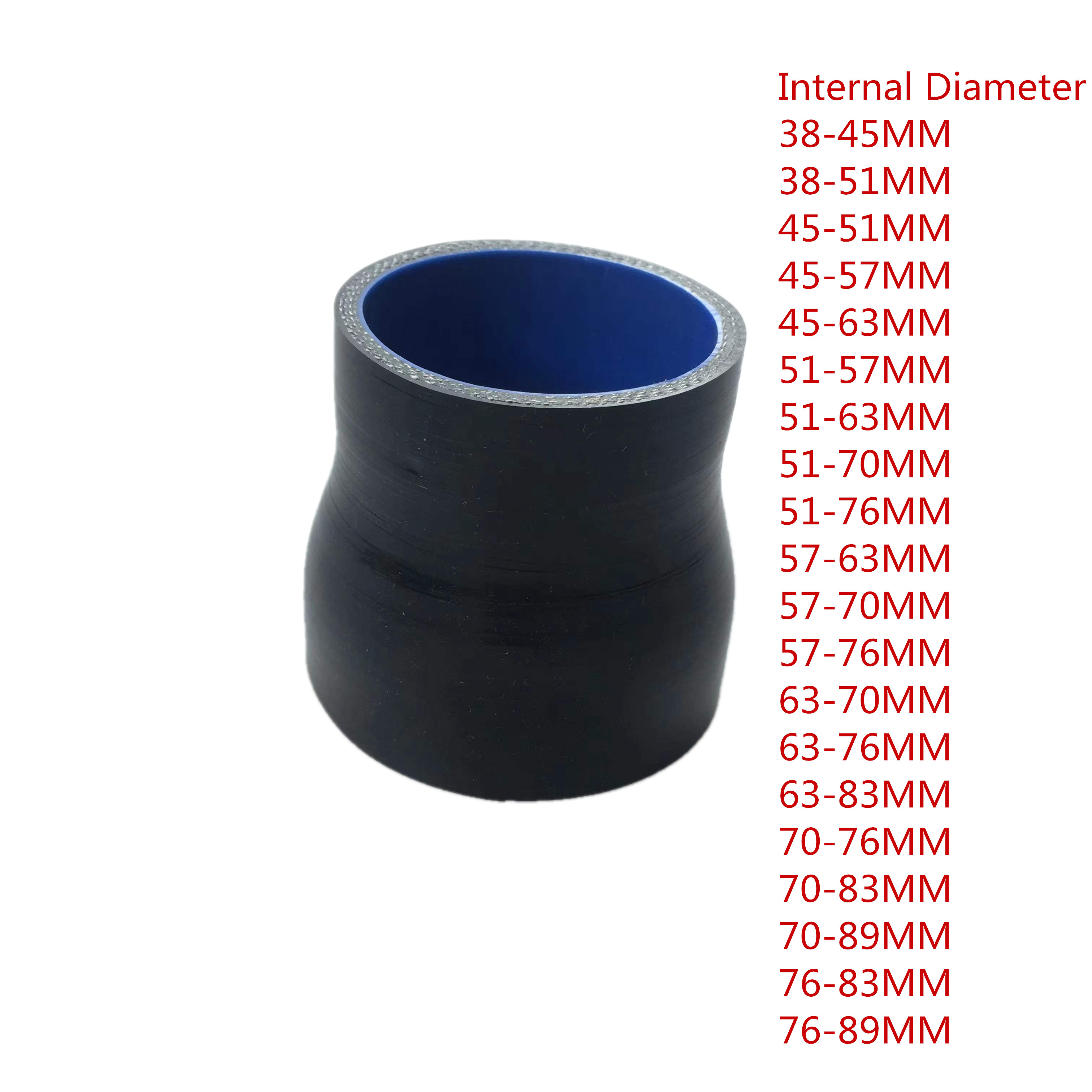 Prosty reduktor 0 stopni wąż silikonowy 38-45 51-57 63-70 76-83MM Durite silikonowy Refroidissement rurka silikonowa do rury