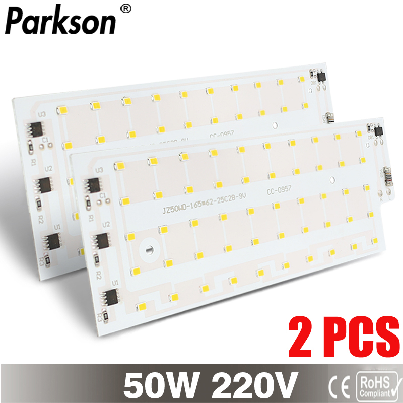 2 teile/los 50 W LED Lampe perlen SMD 2835 LED Chip Smart IC Flutlicht 220 V 240 V Outdoor DIY Led-lampe Flutlicht Scheinwerfer Beleuchtung