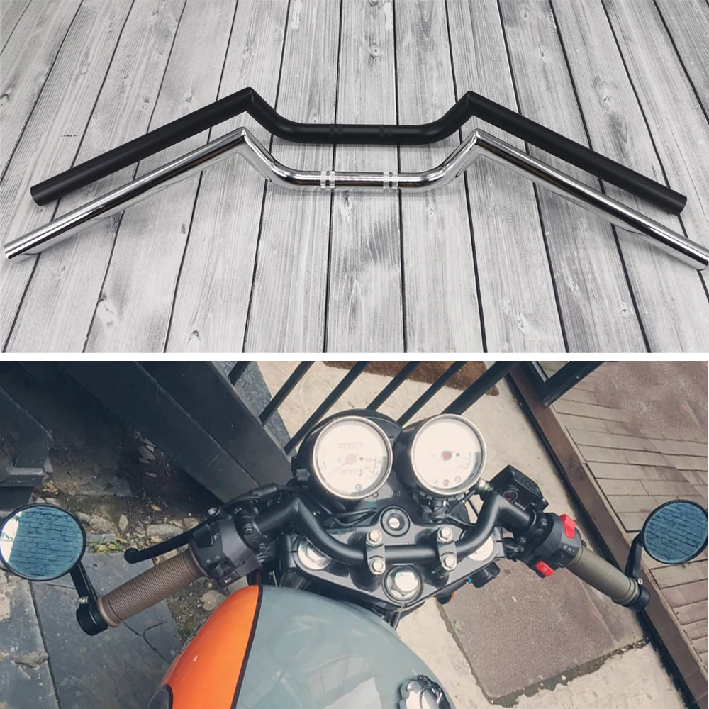 Retro motocykl 22m kierownica 7/8 '' kierownica motocykla dla Royal Enfield Cafe Racer Tracker Bobber SV650 CB650R CB650F